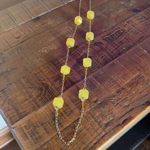JCrew beautiful yellow beaded necklace 20in